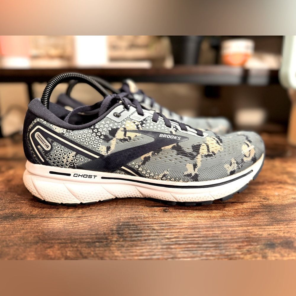 Brooks Ghost 14 Running Shoes Camo Pack Blue‎ Athletic Sneakers Size 9.5